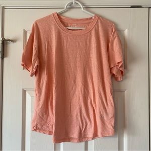 J. Crew Peach Linen-Blend T-shirt, L